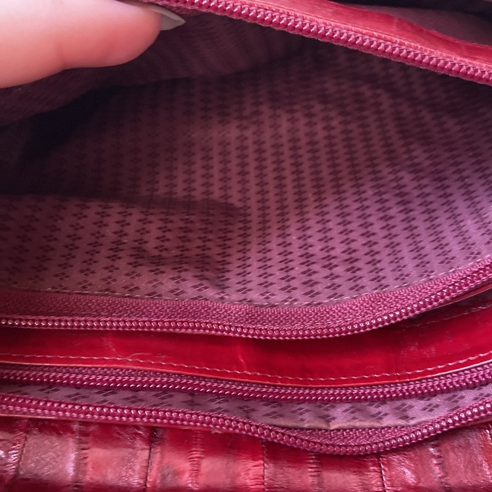 Vintage Red Eel Shoulder Bag or Clutch - Picture 16 of 16